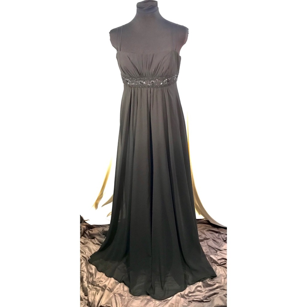 David’s Bridal black beaded gown size 14